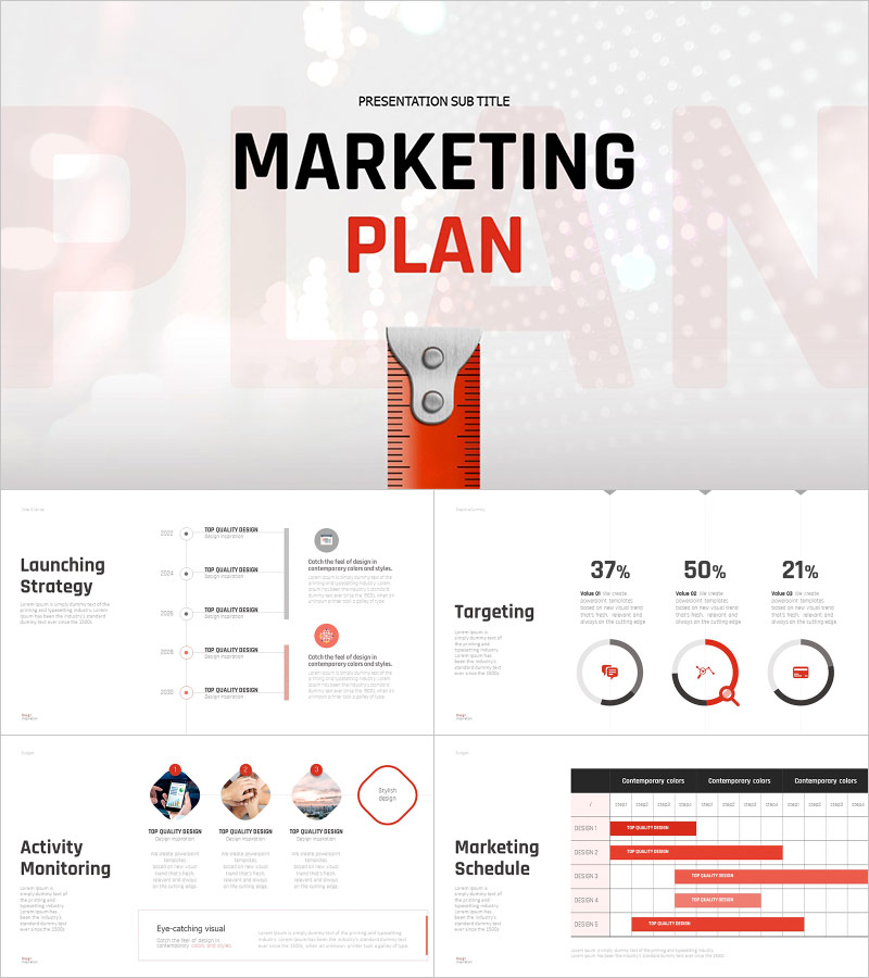 Business Presentation Marketing Strategy Template – Practical Structure and Modern Design