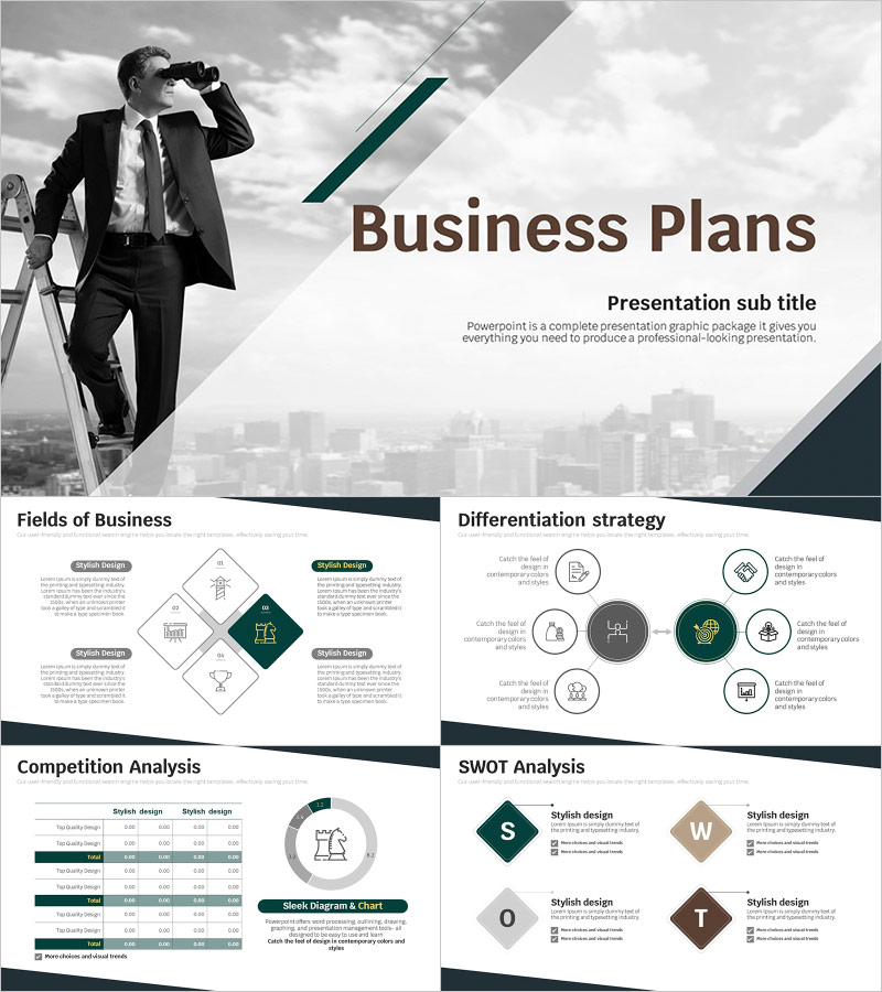 전망 사업계획서 PPT 템플릿 – 전략 중심의 전문 디자인