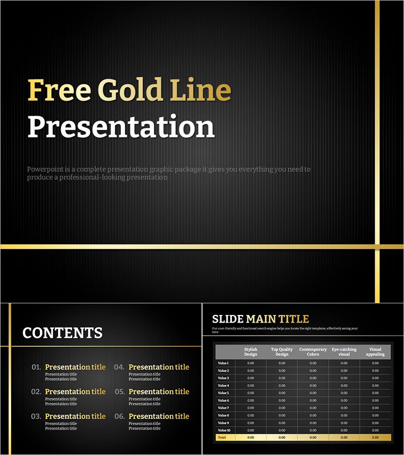 고급스러운 무료 프레젠테이션