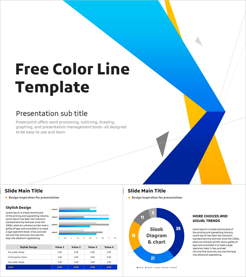 세련된 컬러 라인 무료 템플릿
