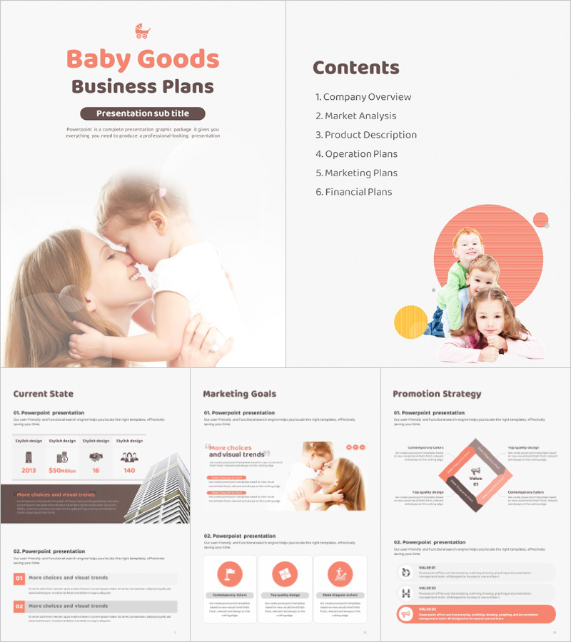 Baby Goods Business Plan Template – Clean and Modern Design