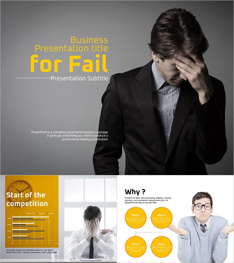 실패 피피티 – 도전과 극복의 감성을 전달하는 프레젠테이션 템플릿