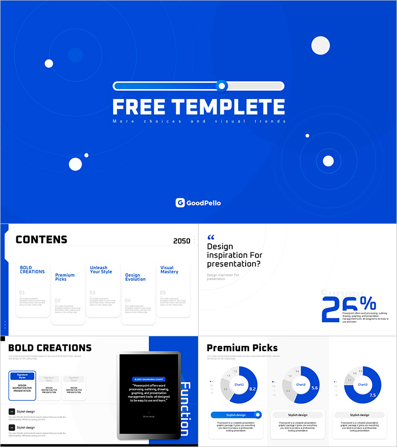 Blue Circle Project Free Template