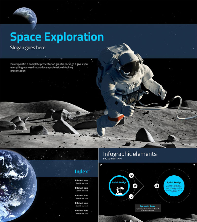 우주 탐사 애니메이션 프레젠테이션 – 시각 효과로 몰입감을 주는 프레젠테이션 템플릿