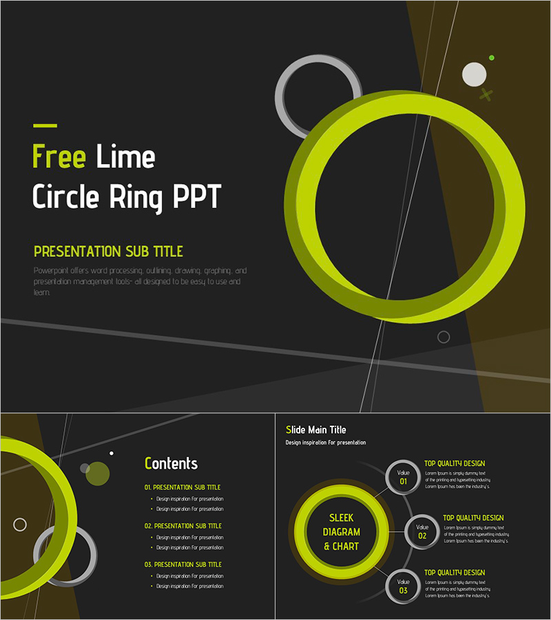 라임 원형고리 무료 템플릿