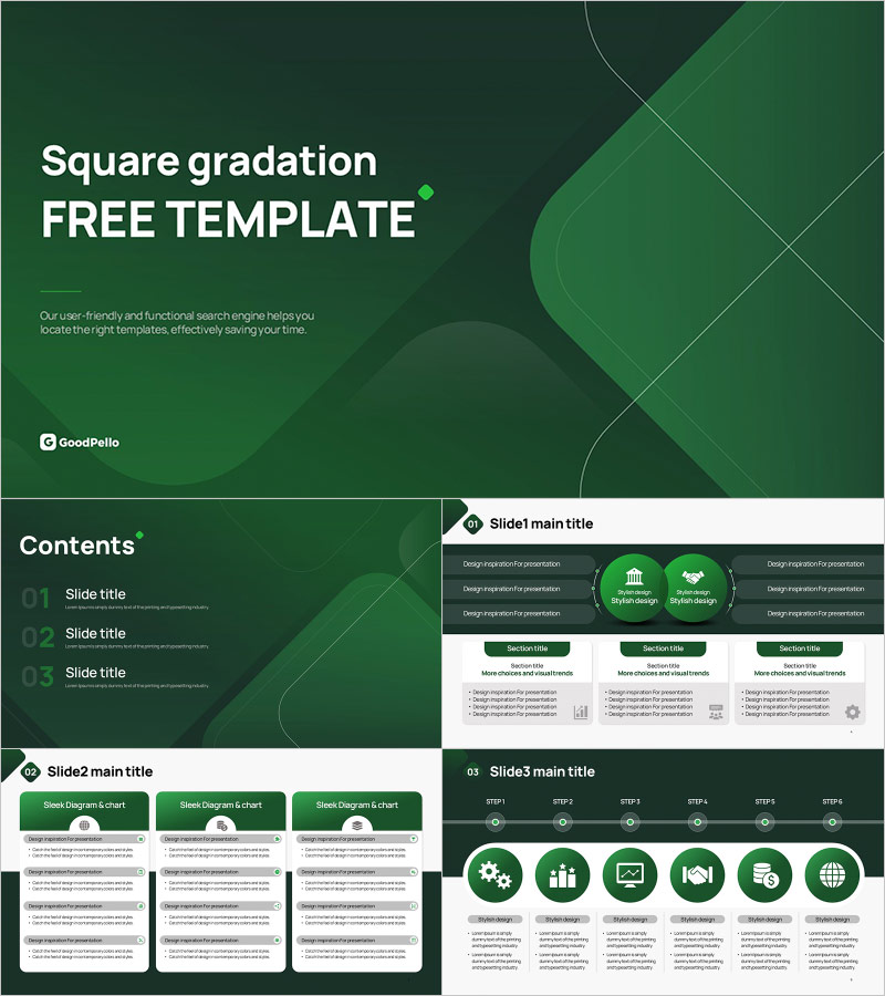 세련된 스퀘어 그라데이션 무료 템플릿