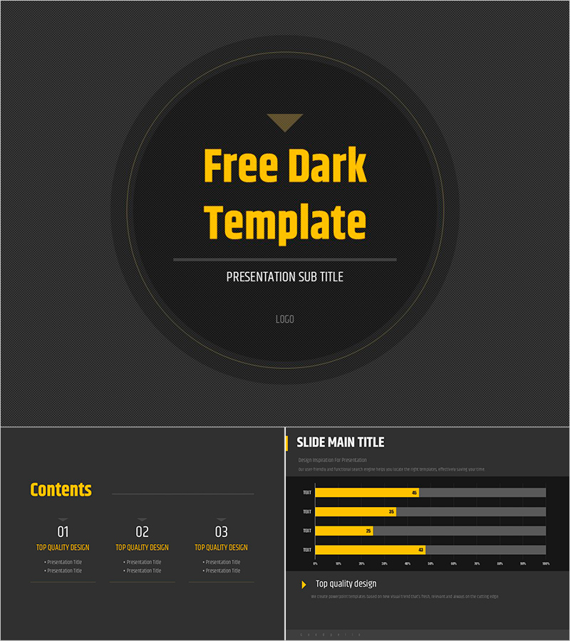 세련된 어두운 원형 패턴 무료템플릿