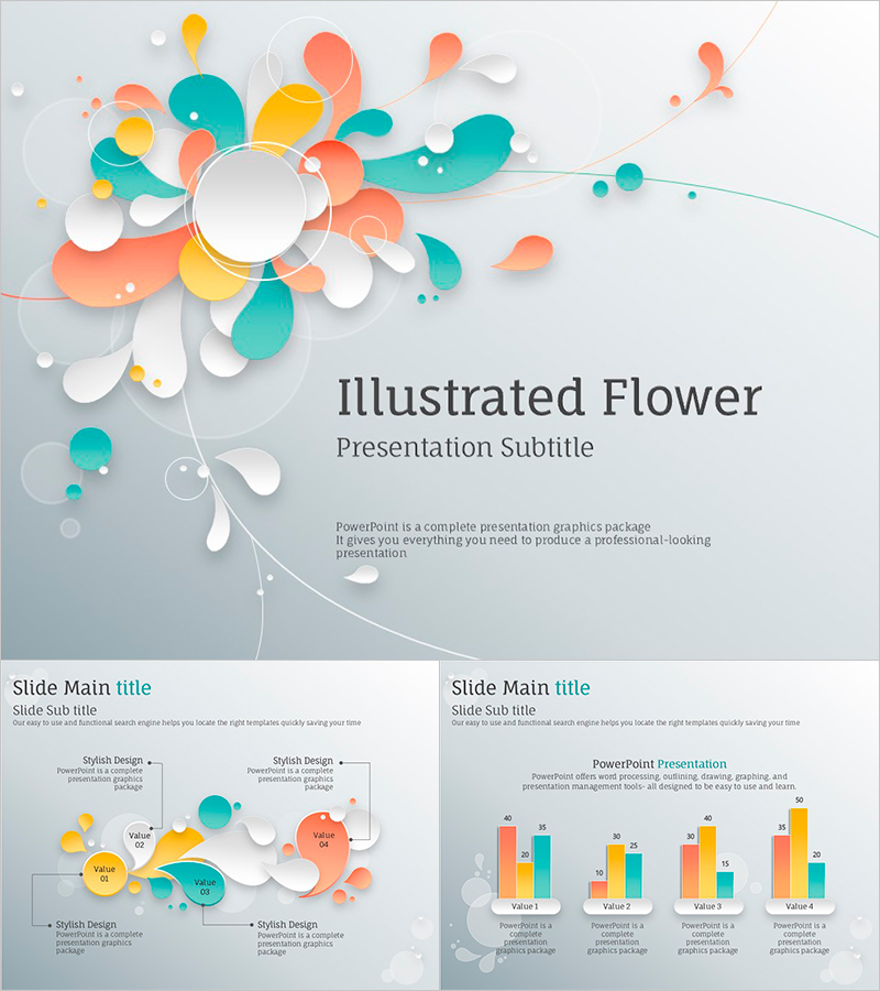 일러스트 꽃 애니메이션 프레젠테이션 – 생동감 넘치는 디자인의 시각적 표현