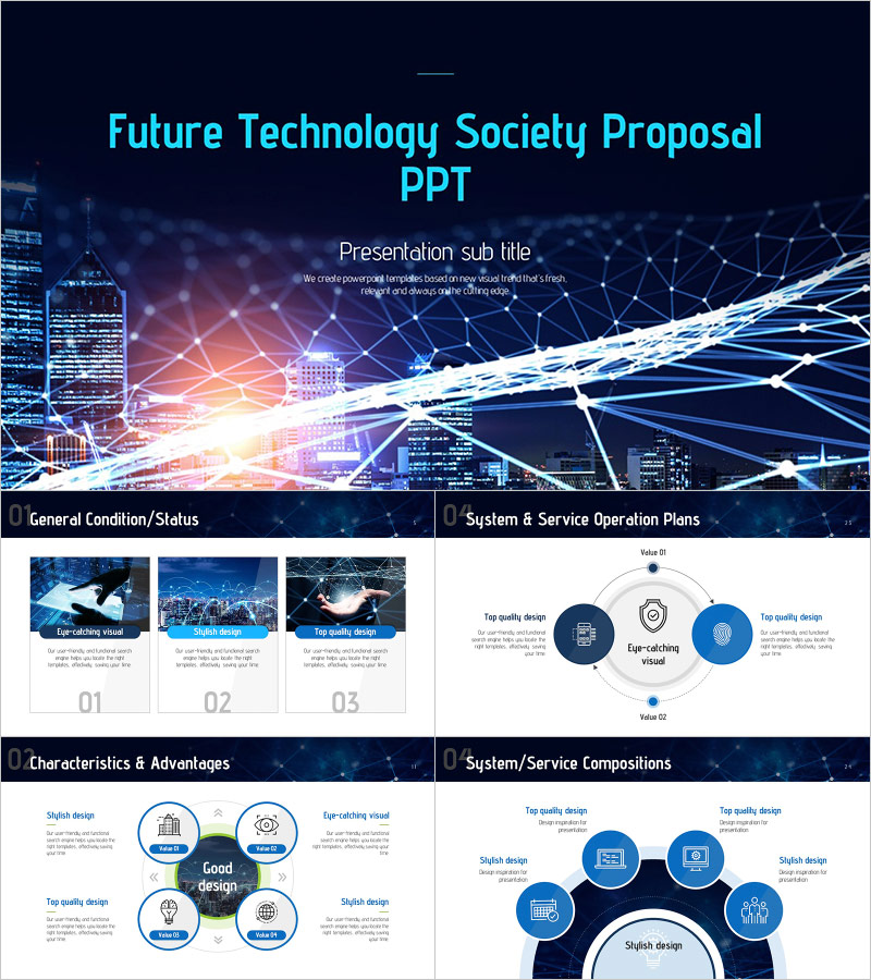 Future Technology Society Proposal PPT – Stylish Design with Efficient Flow