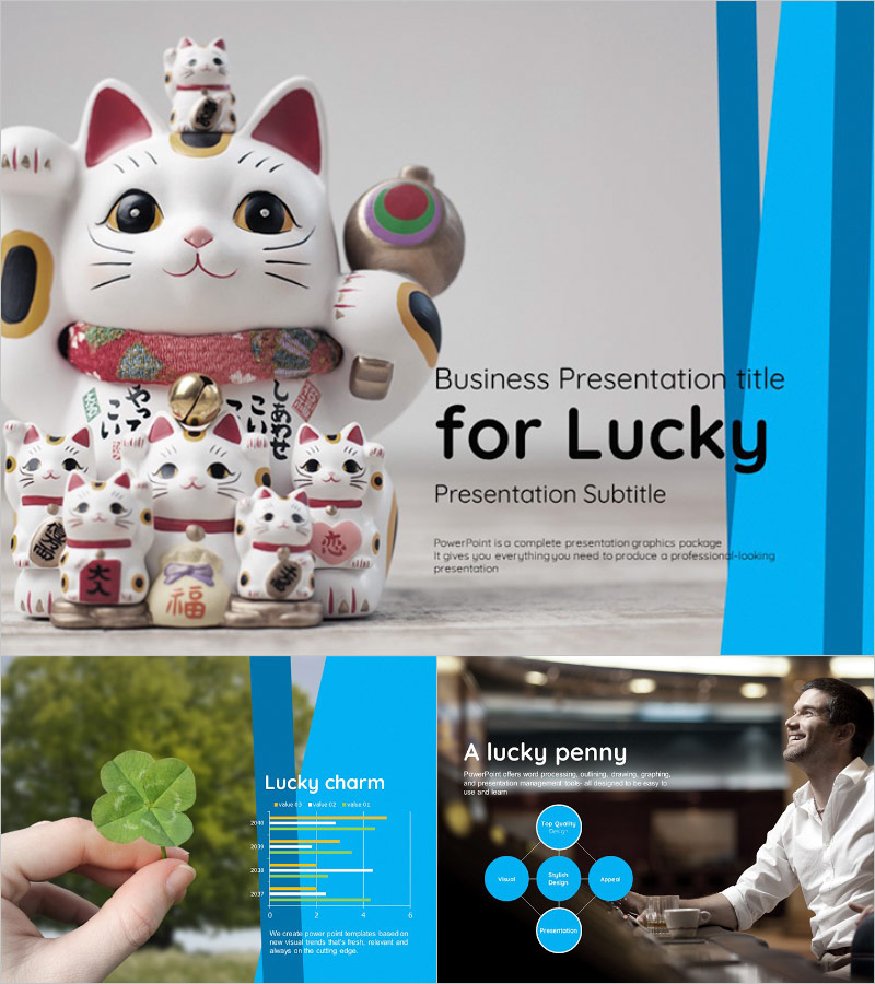 행운 피피티 Luck PPT – 긍정의 메시지를 전하는 감성형 디자인