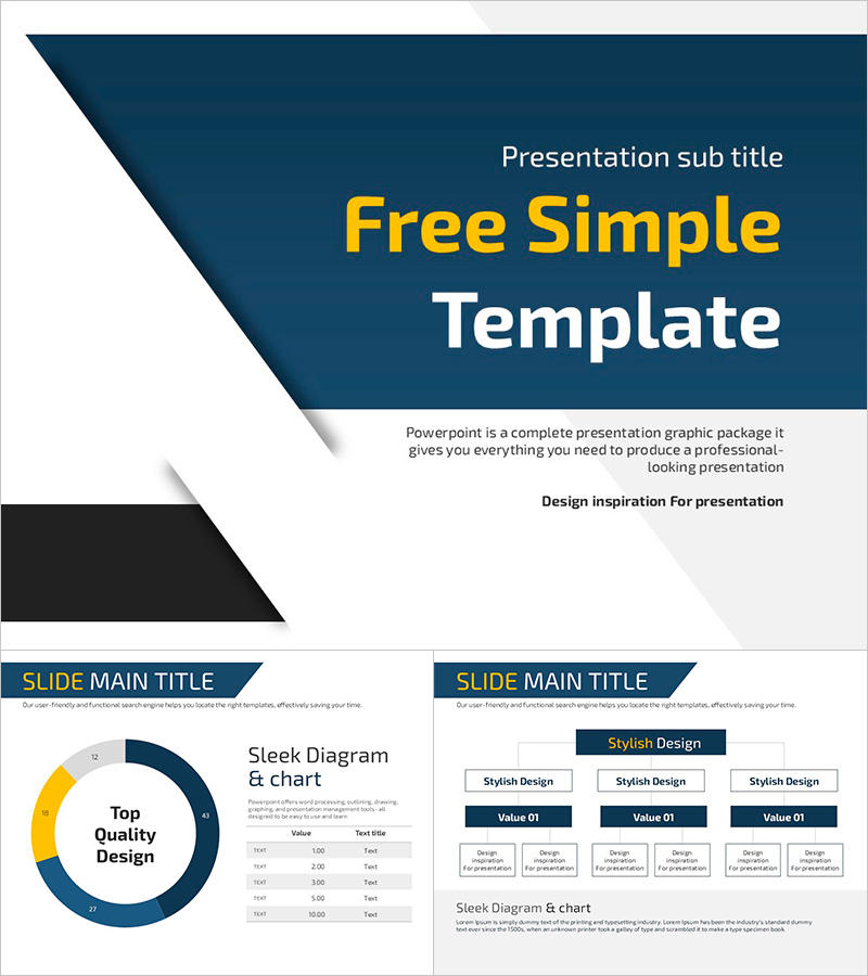깔끔한 심플 무료 프레젠테이션 템플릿