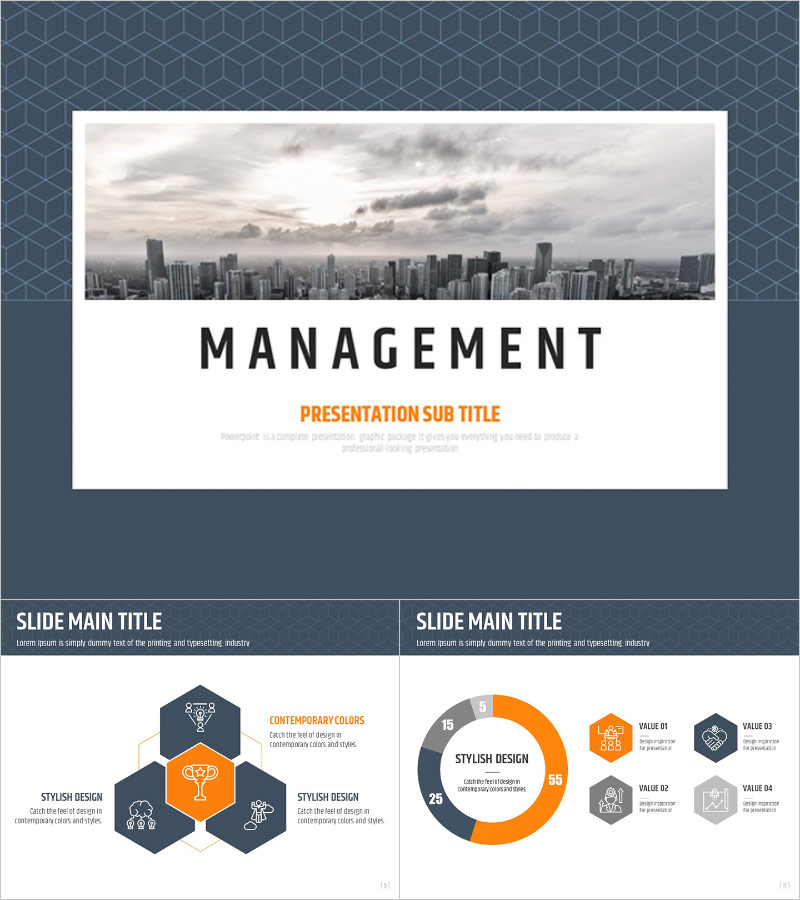 경영 관리 애니메이션 PPT – 동적 효과가 돋보이는 전문 프레젠테이션 템플릿