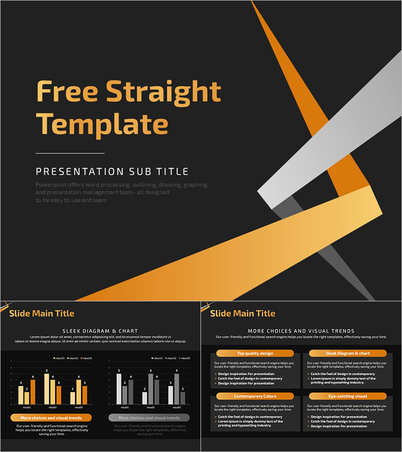 스타일리시한 무료 직선 템플릿