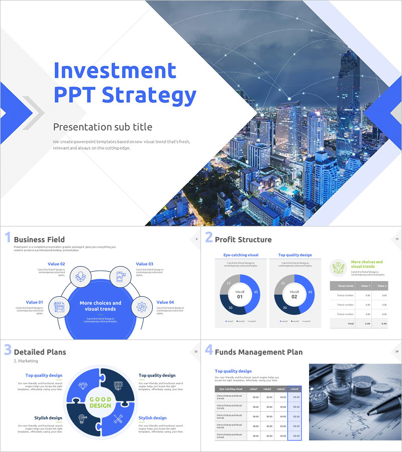 Investment PPT Template – Professional and Modern Design