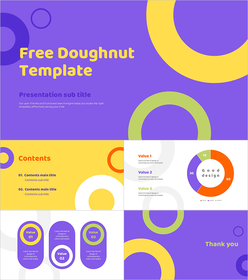 귀여운 도넛 무료 템플릿