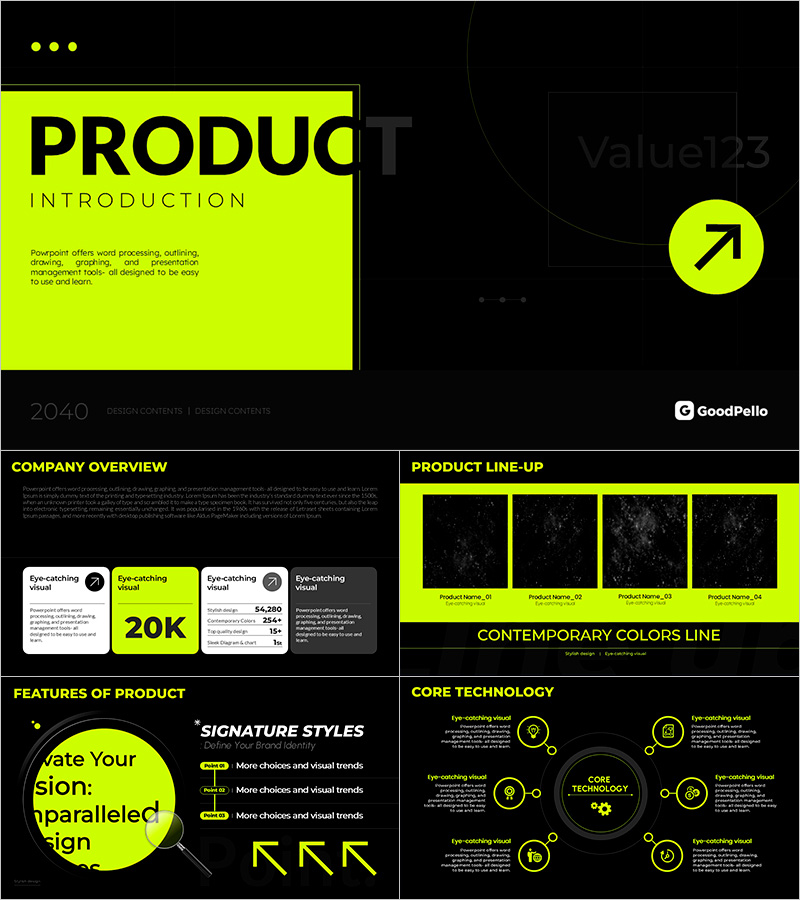 Fluorescent Modern Template – Vibrant Design for Product Introductions