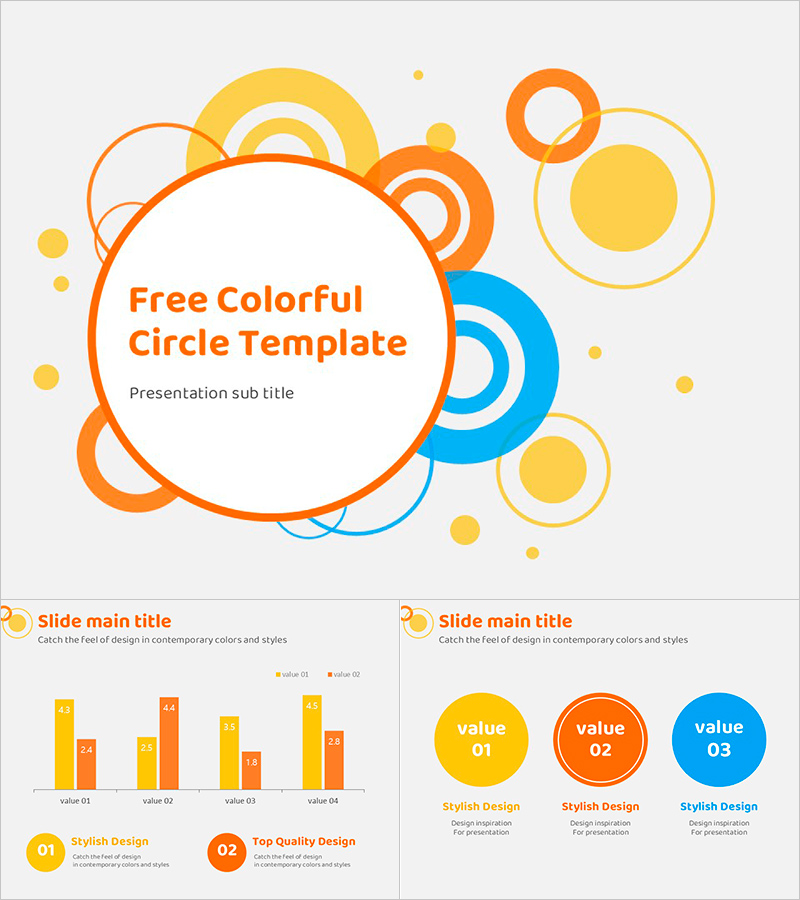 컬러풀 원형 무료 템플릿