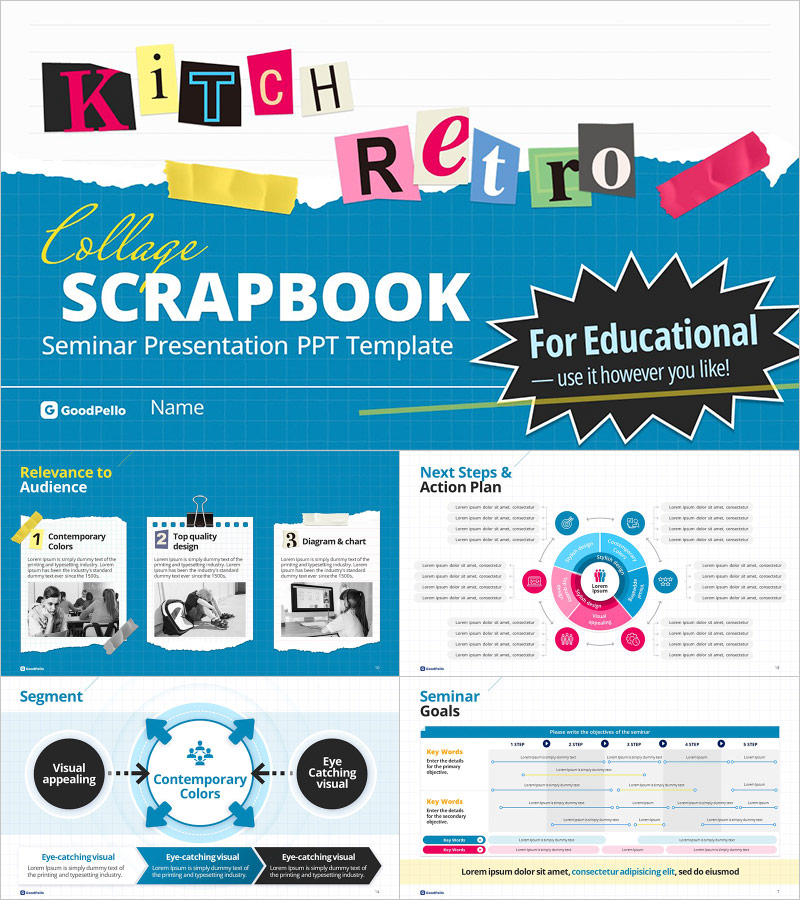 Kitsch Collage Training Seminar Template – Vibrant Design