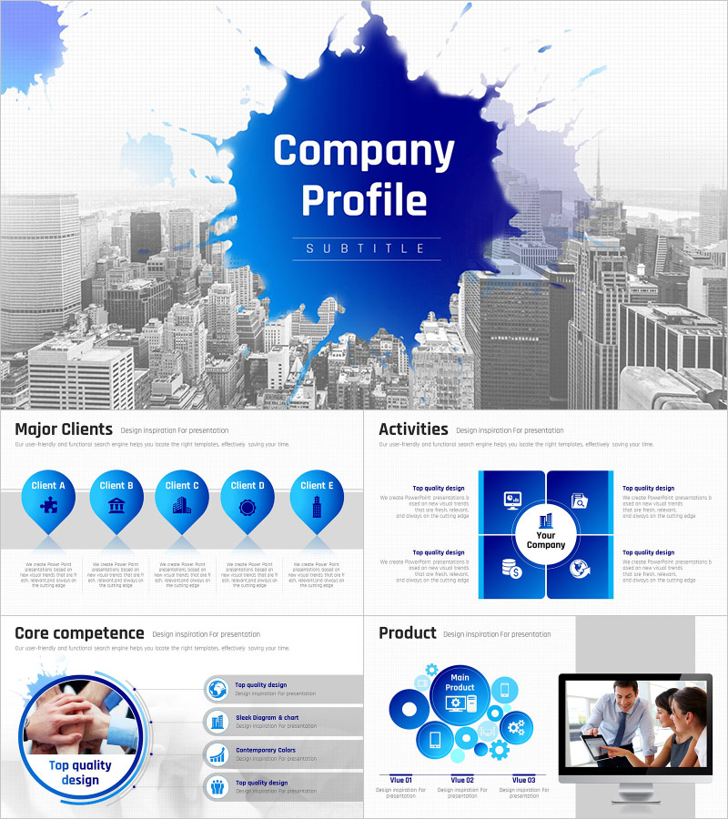 Business Company Profile PPT Template – Modern and Sleek Design