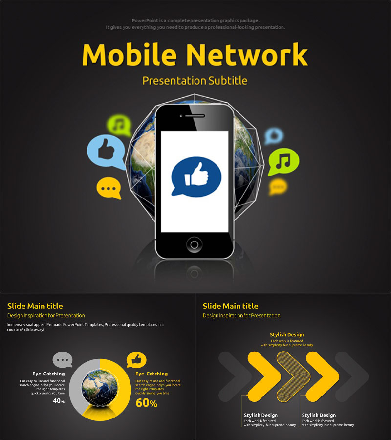 모바일 네트워크 애니메이션 피피티 – 시선 집중을 위한 동적 디자인