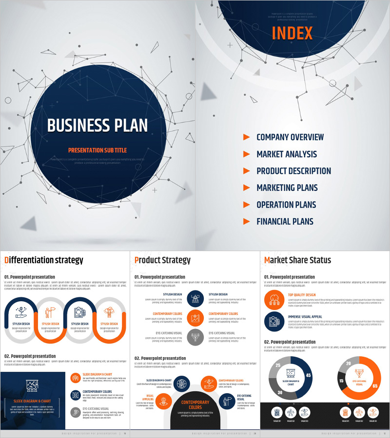 Business Plan Vertical PPT Template – Modern and Practical Design