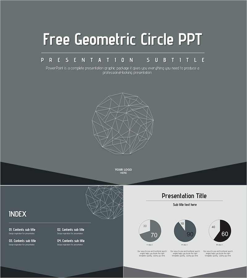 기하학 원형 컨셉 무료 템플릿