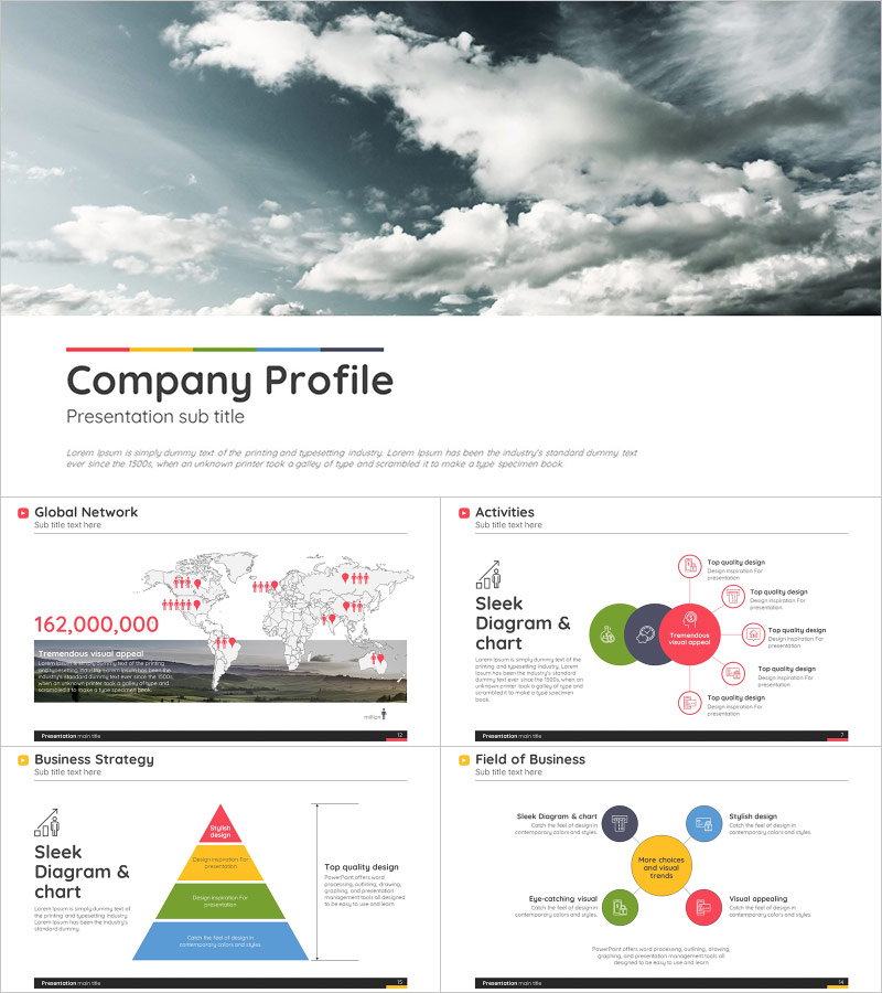 Simple Company Profile Presentation Template – Modern and Stylish Design