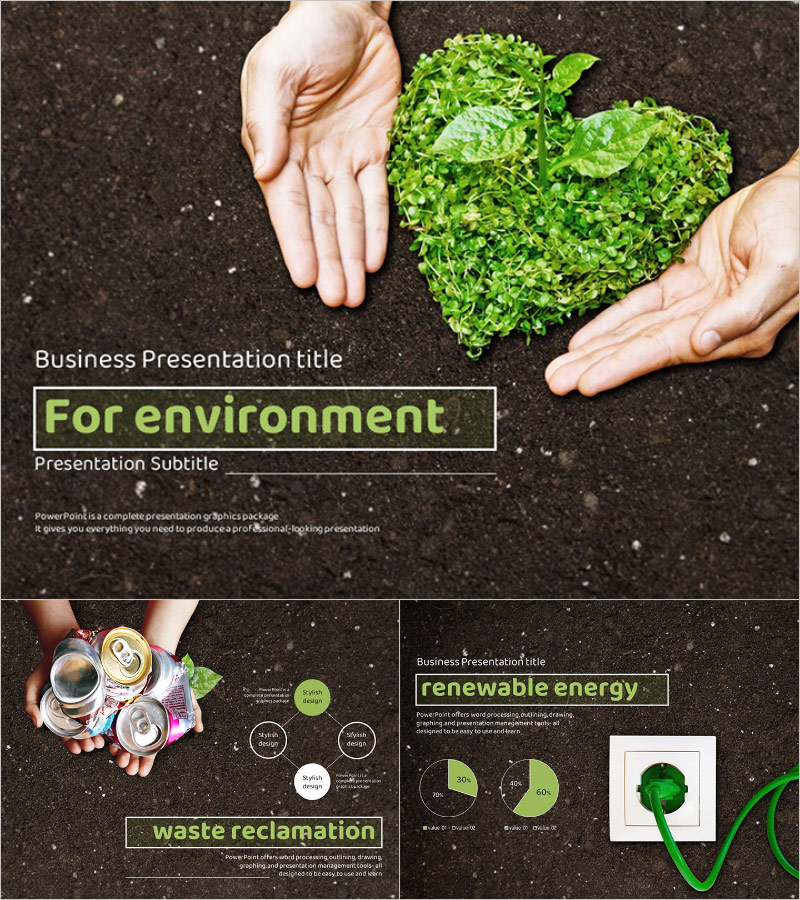 환경 보호 ZEN 프레젠테이션 템플릿 – 지구를 위한 감성적 메시지