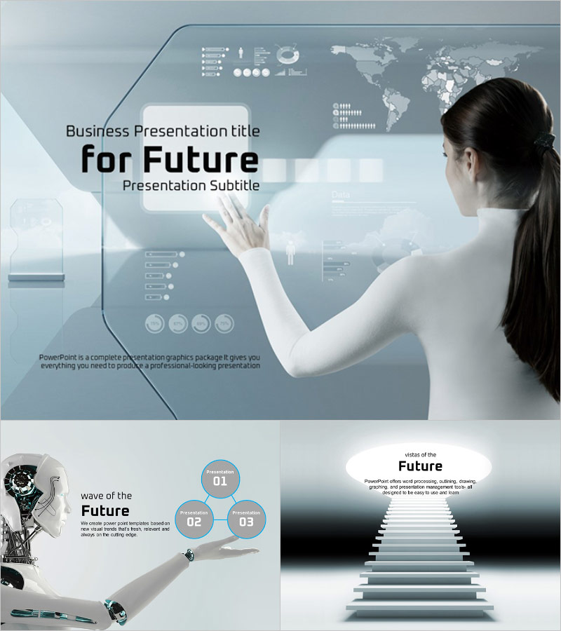 미래 배경의 파워포인트 – 혁신적 디자인으로 미래를 제시하다