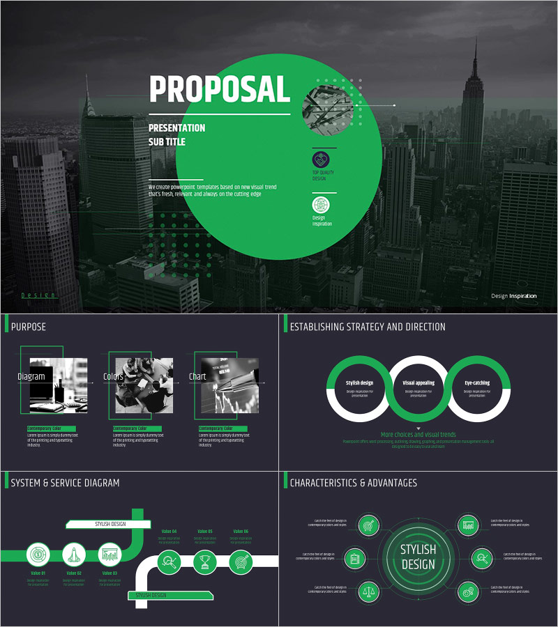 레이아웃 제안서 PPT 템플릿 – 심플하고 세련된 디자인