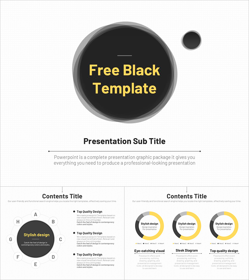 모던한 블랙 무료 PPT 템플릿