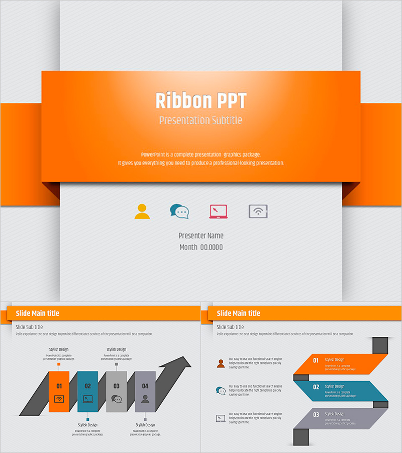 Ribbon Animated PowerPoint Template – Eye-Catching Motion Effects