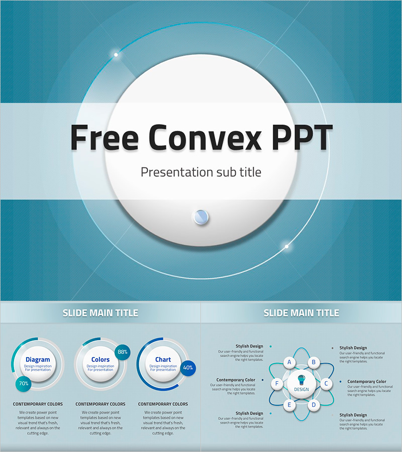 볼록한 무료 피피티 템플릿