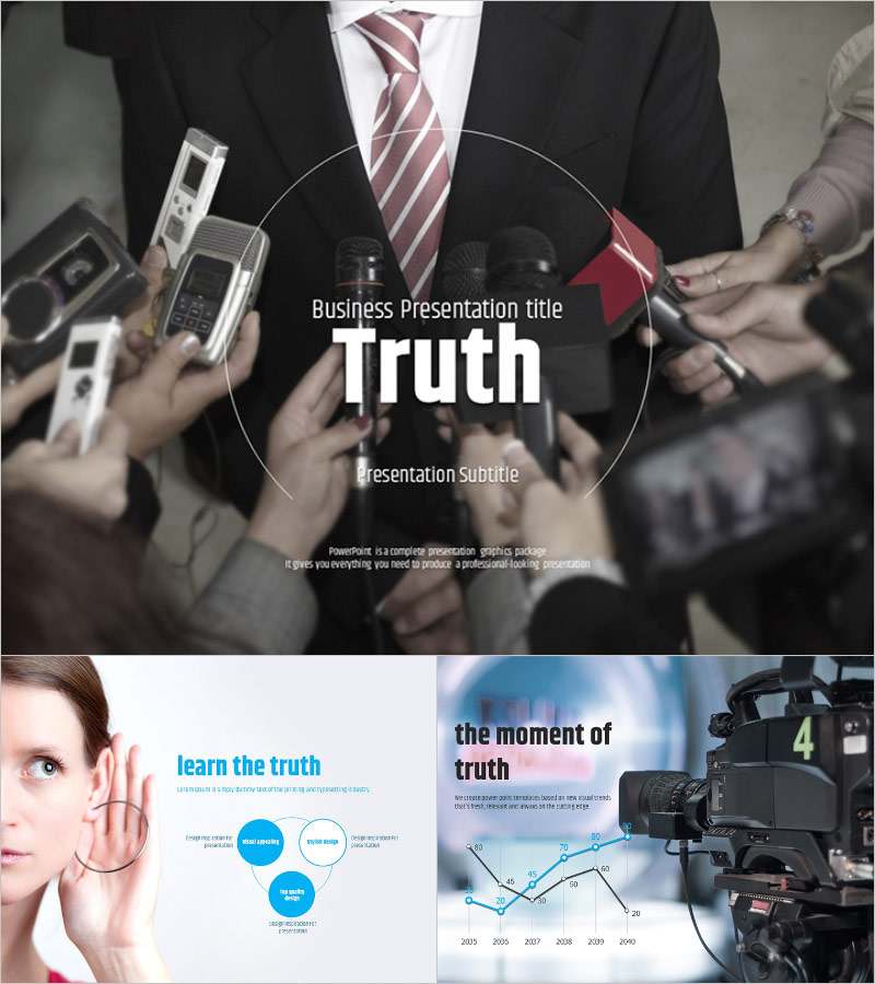 진실을 테마로 한 피피티 – 감성을 전달하는 디자인