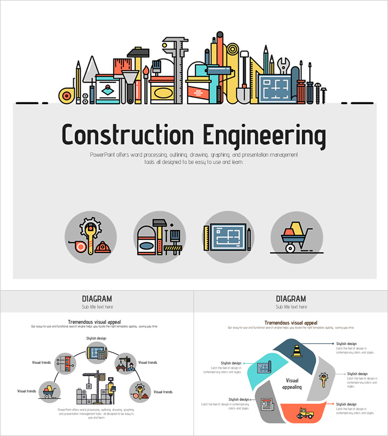 건설공학 애니메이션 템플릿 - 시선을 사로잡는 동적 디자인