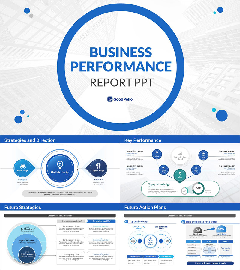 Business/Performance Report Template – Professional and Sleek Design