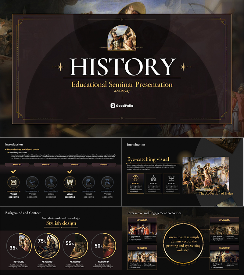 History Education PowerPoint Template – Creative Design for Delivering Heritage