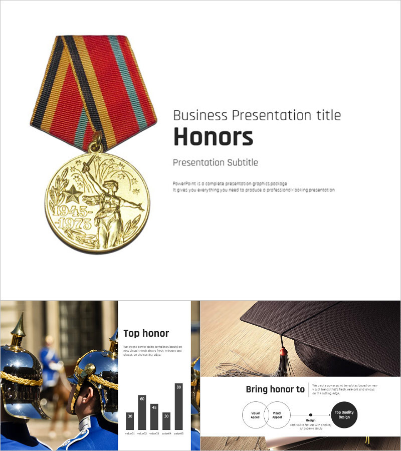 명예 중심 ZEN 프레젠테이션 템플릿 – 비즈니스 감성을 전달하는 디자인