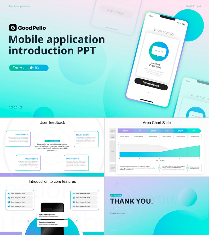 Simple Green Mobile Free Template