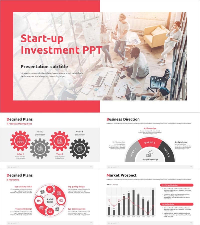 Start-up Investment PPT Template – Clean and Impactful Design