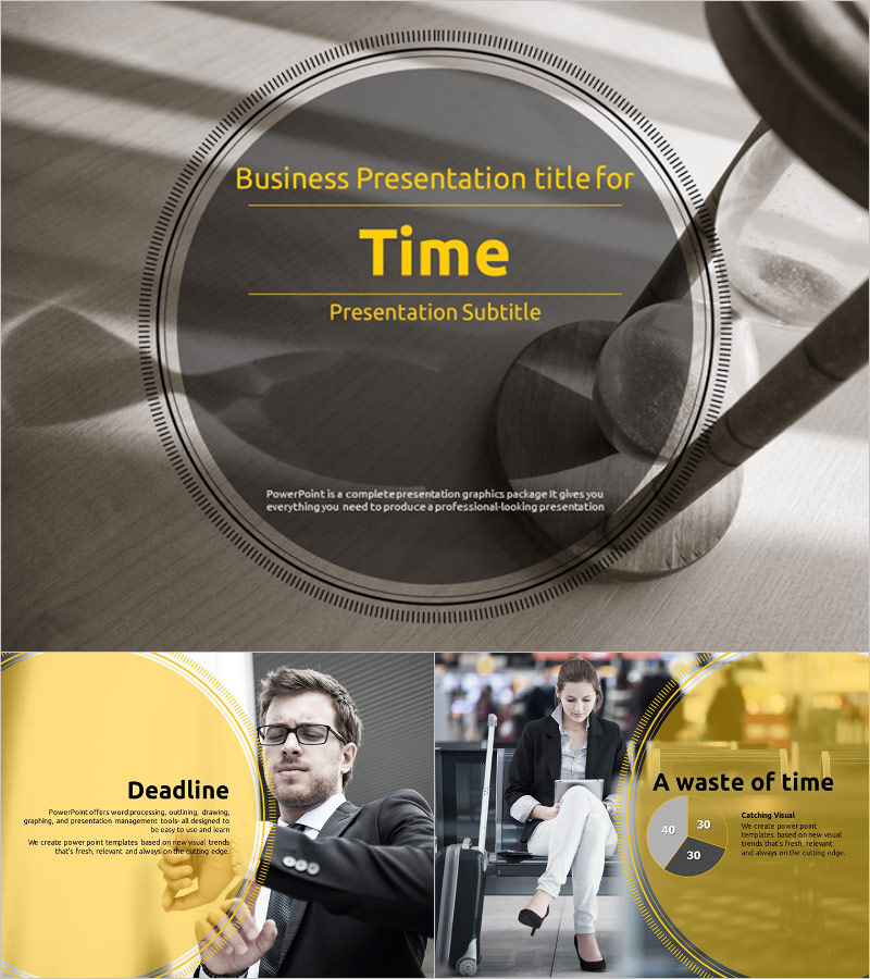 시간 중심 ZEN PPT 템플릿 – 시간을 표현하는 감성 디자인