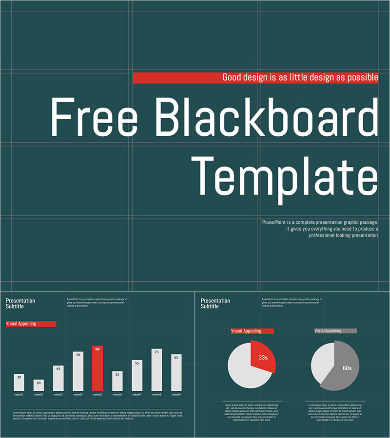 모던한 무료 칠판 템플릿