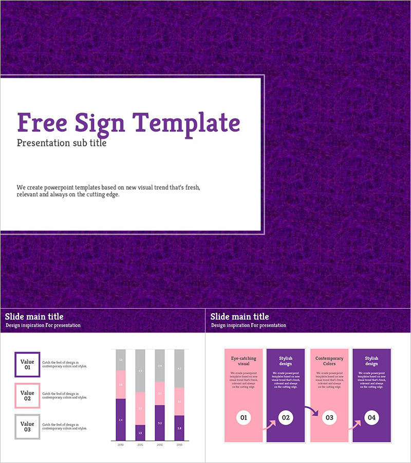고퀄리티의 안내판 무료 PPT 템플릿