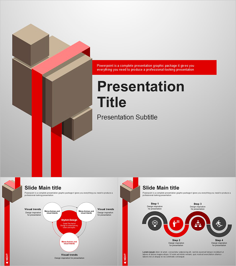 Ribbon PowerPoint Template – Design for Seamless Flow