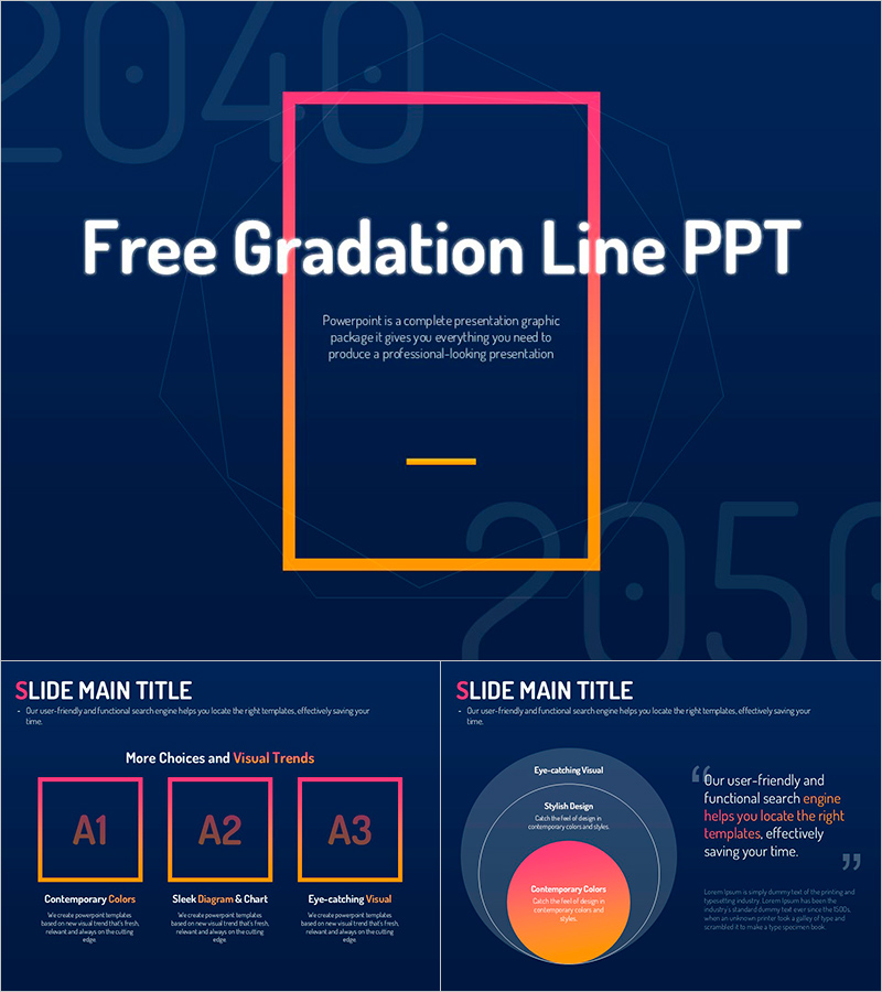 스타일리시한 그라데이션 무료 템플릿