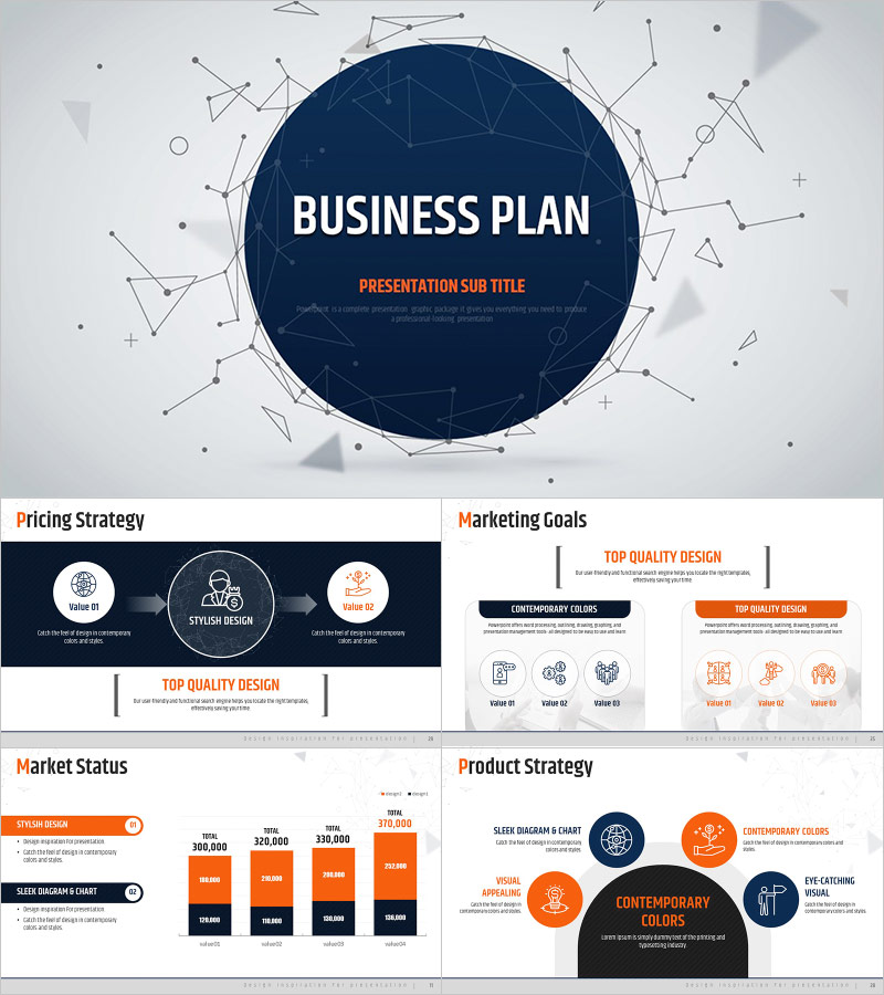 비즈니스 계획서 PPT 템플릿 – 현대적인 디자인과 실용성