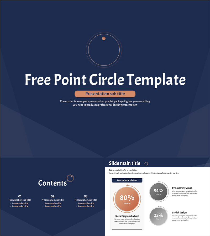 세련된 원 포인트 무료 템플릿