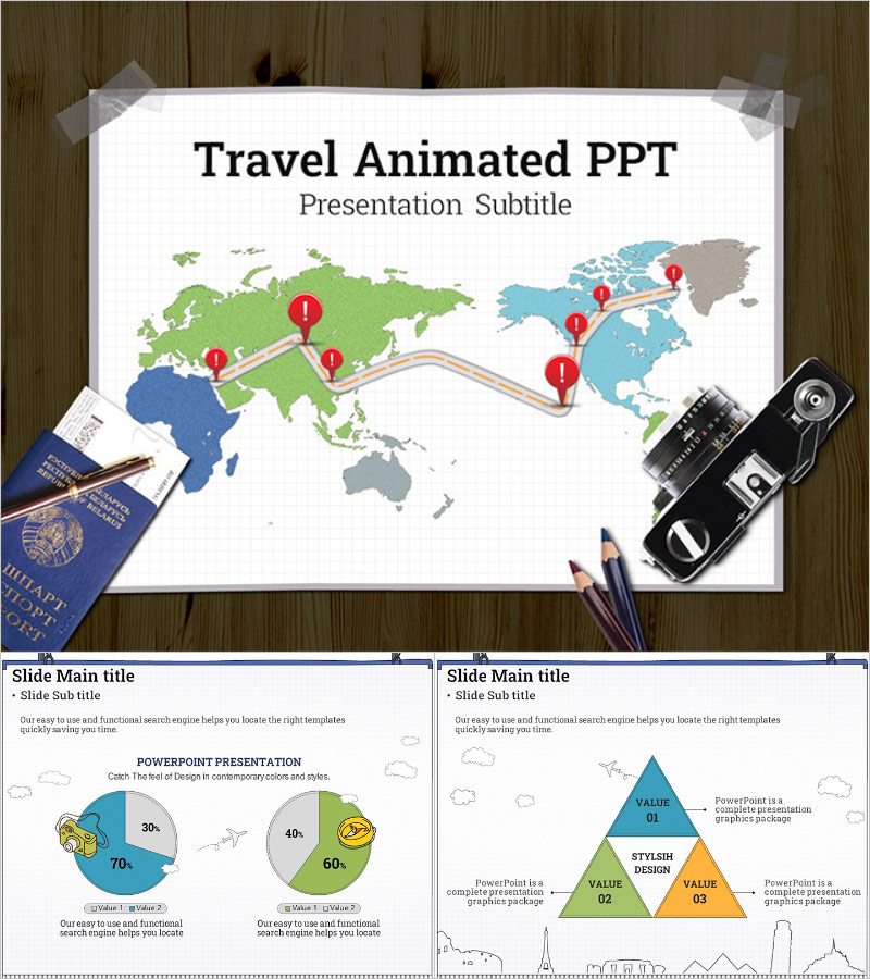 Travel Animated Presentation Template – Dynamic Design to Showcase Travel Charms