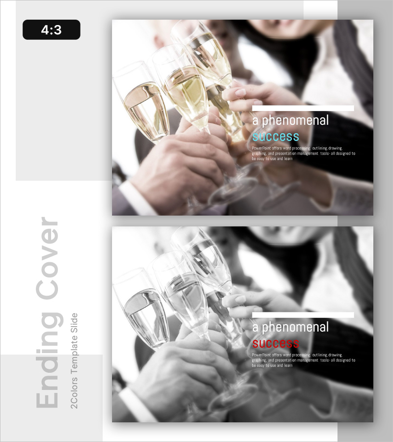 성공적인 비즈니스 템플릿 엔딩 표지