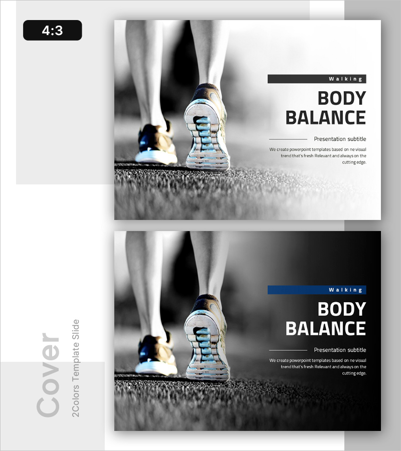 신체 균형 템플릿 표지